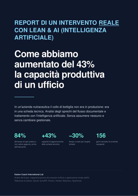 Copertina del report Kaizen Coach