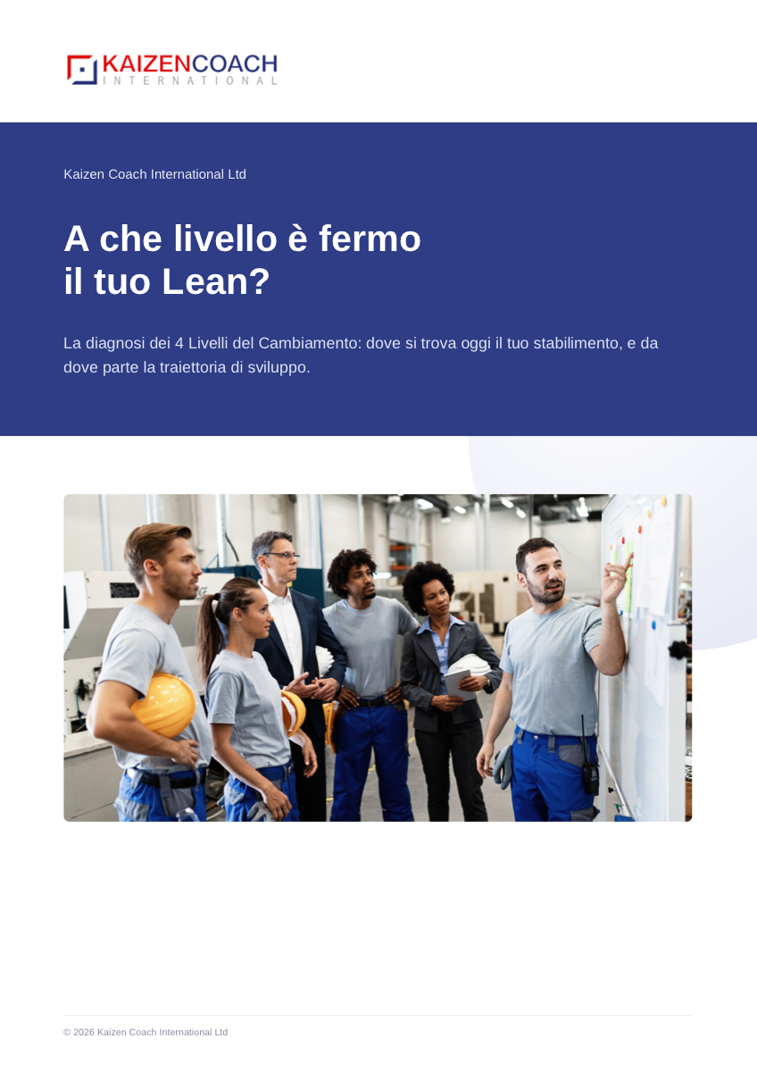 Diagnosi dei 4 Livelli del Cambiamento Lean - guida PDF