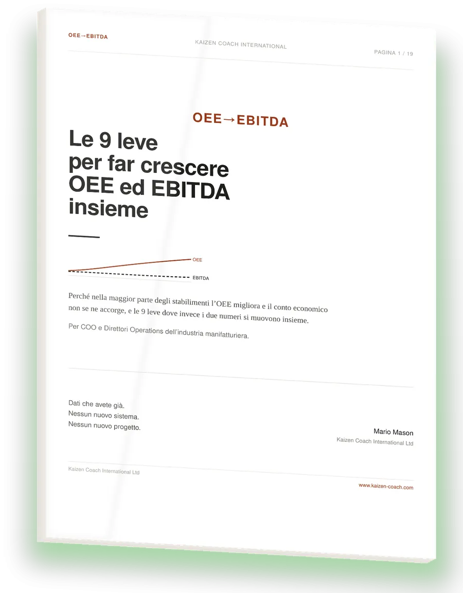 La diagnostica OEE verso EBITDA, PDF di 19 pagine